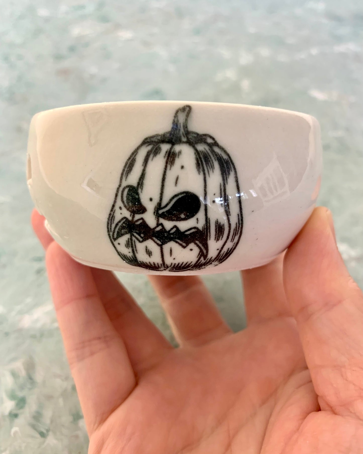 Handmade Halloween Jack O Lanterns Tealight Candle Holders