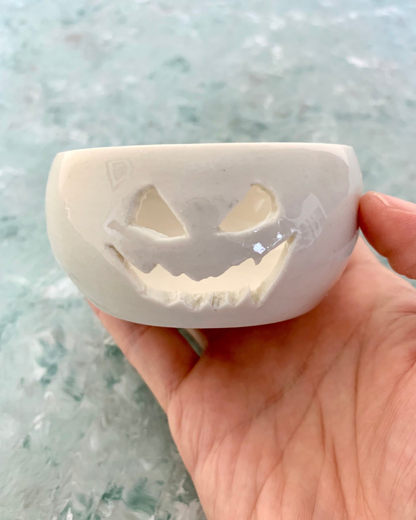 Handmade Halloween Jack O Lanterns Tealight Candle Holders