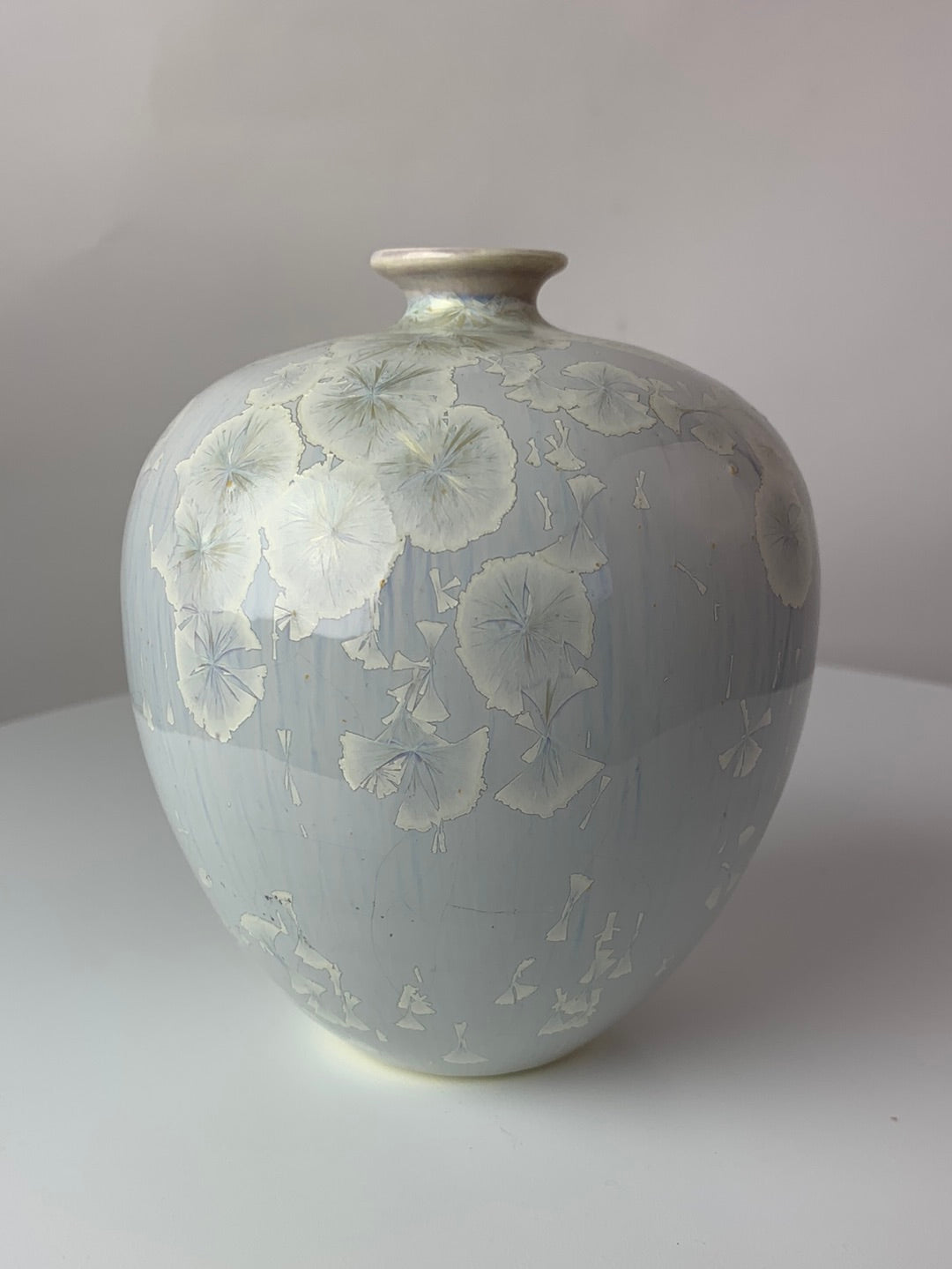 Lavender crystal porcelain vase