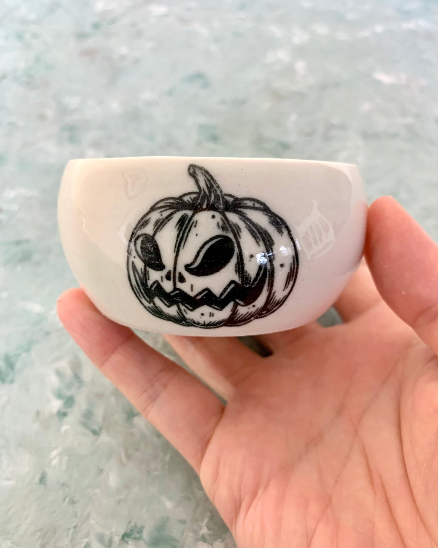 Handmade Halloween Jack O Lanterns Tealight Candle Holders