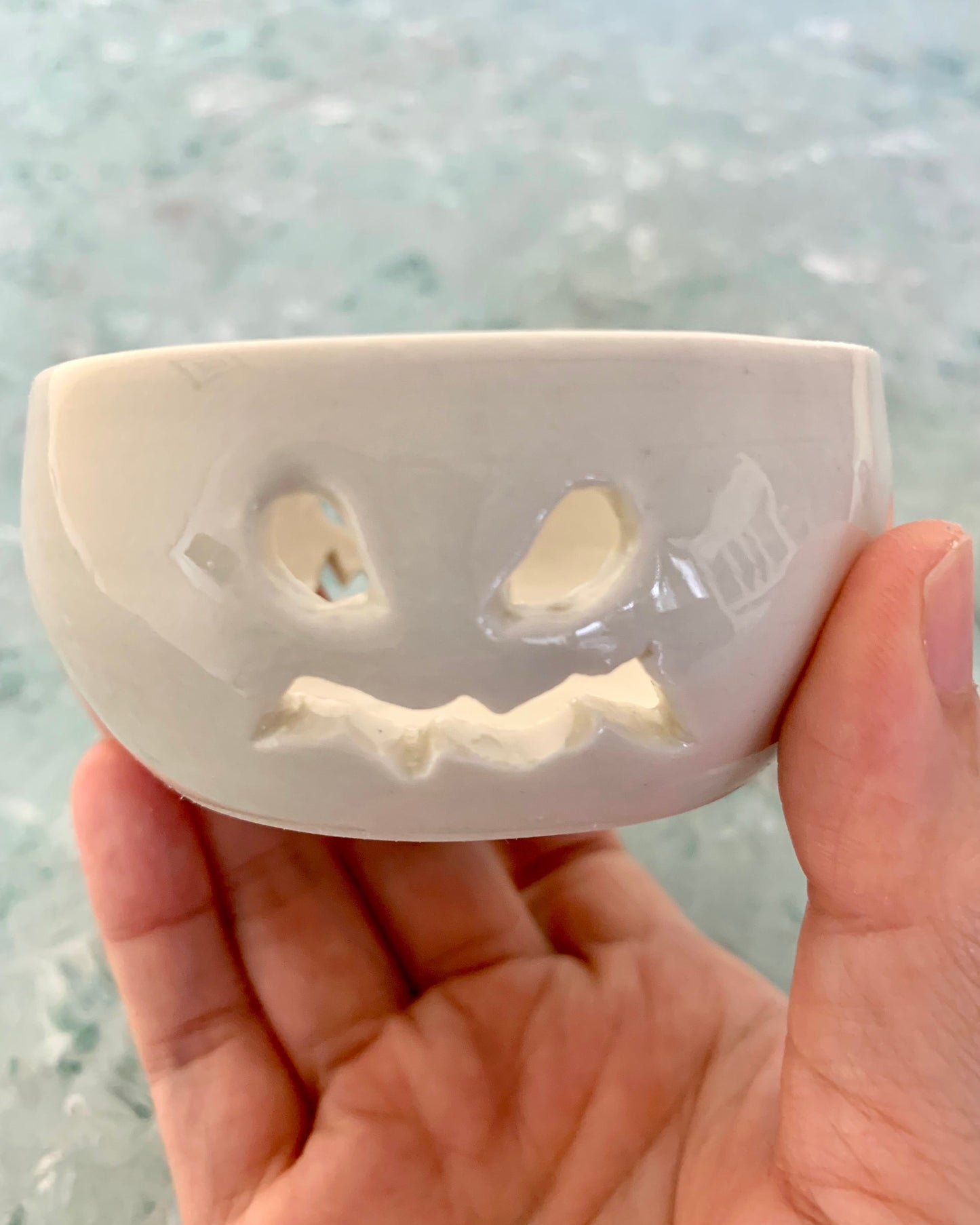 Handmade Halloween Jack O Lanterns Tealight Candle Holders