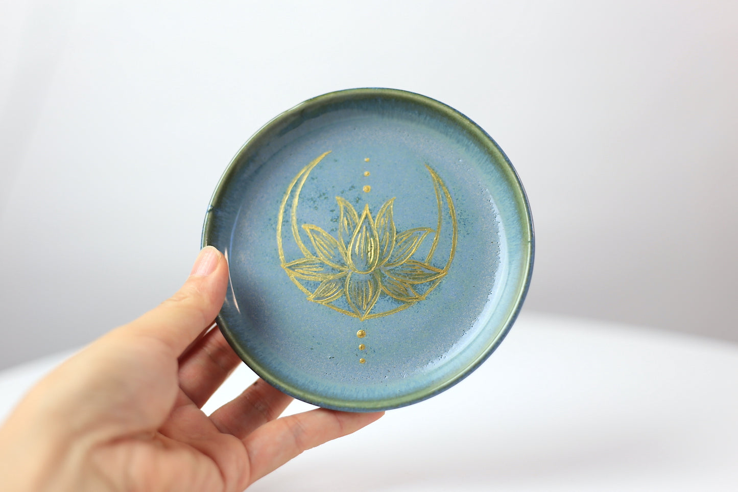 Lotus and moon Jewelry Dish