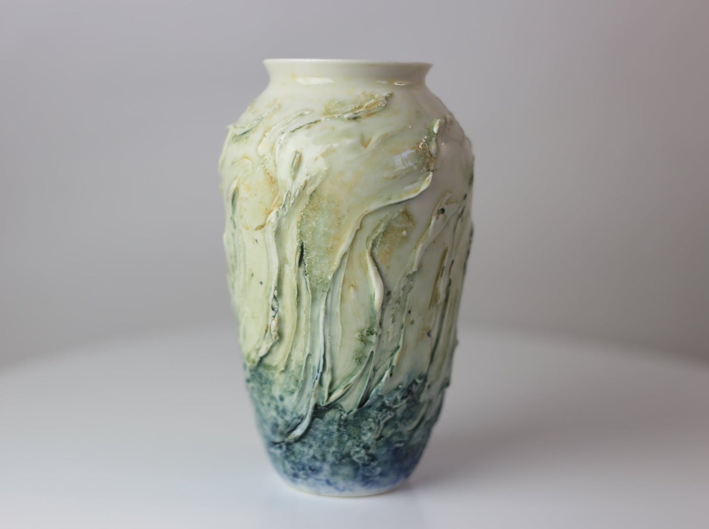 Sea themed porcelain vase