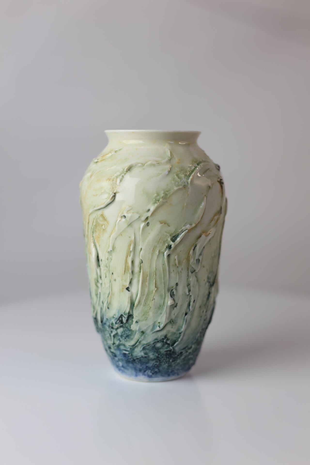 Sea themed porcelain vase