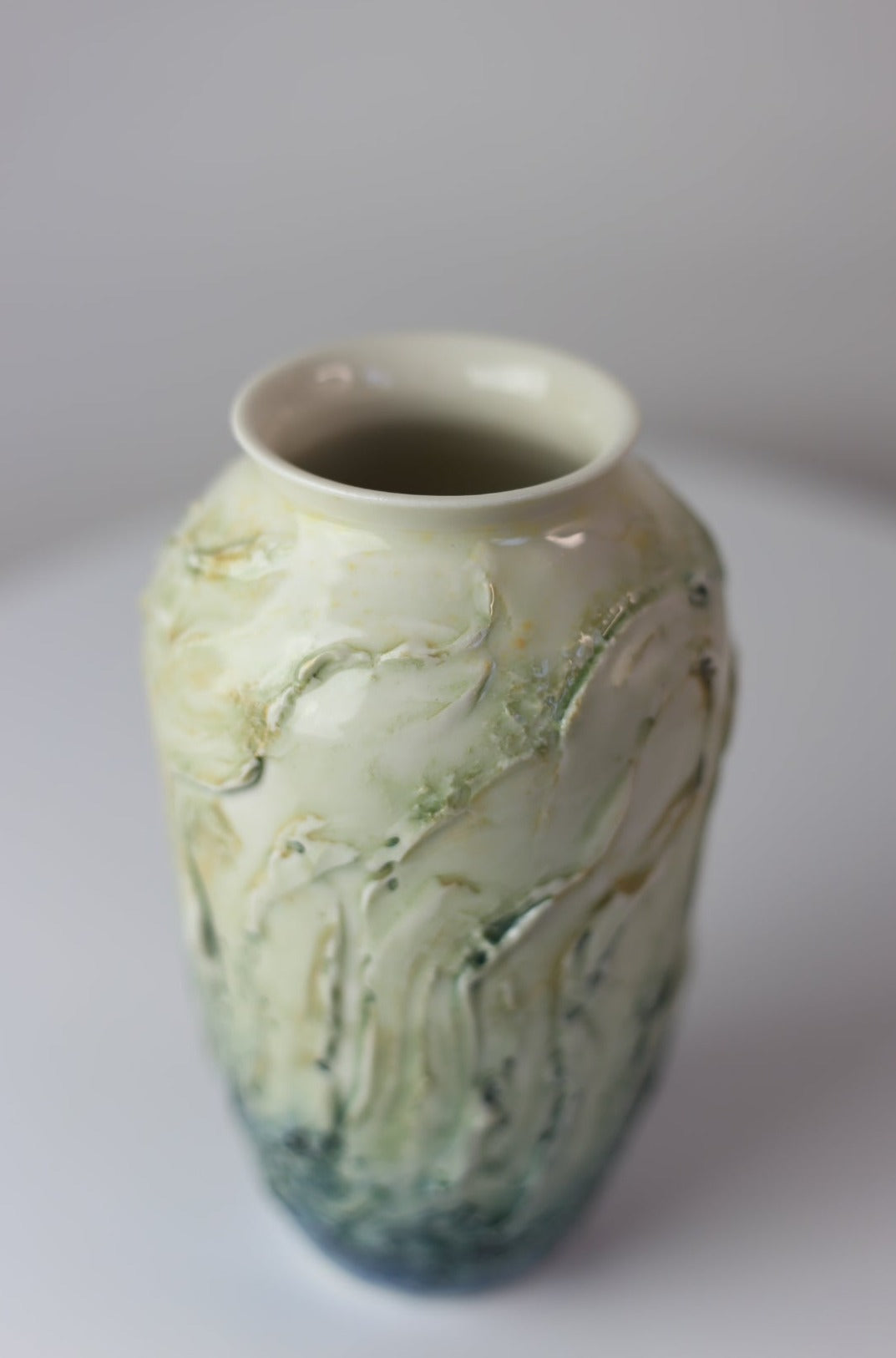Sea themed porcelain vase