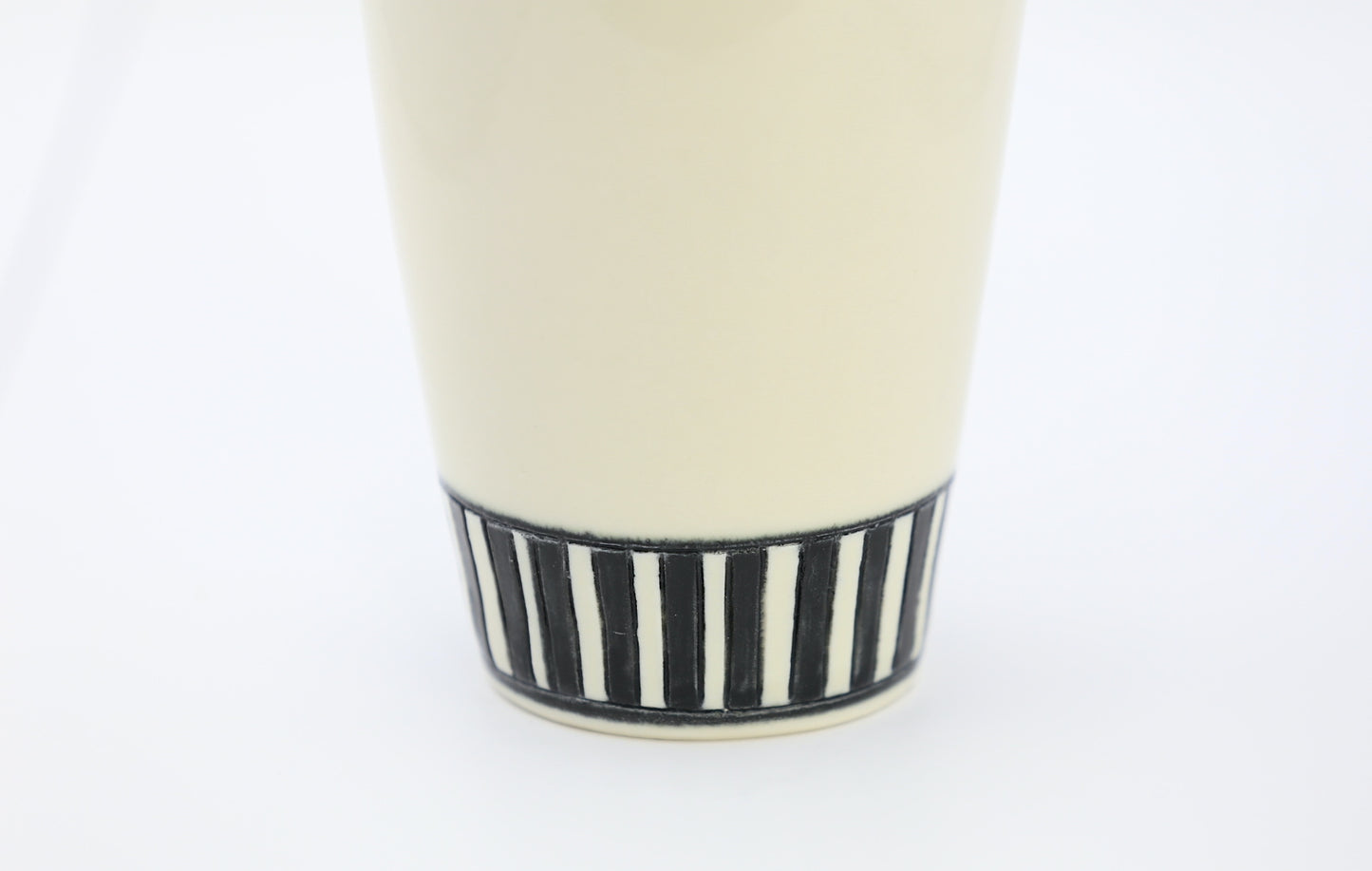 Black and White Porcelain Bud Vase, handmade vase