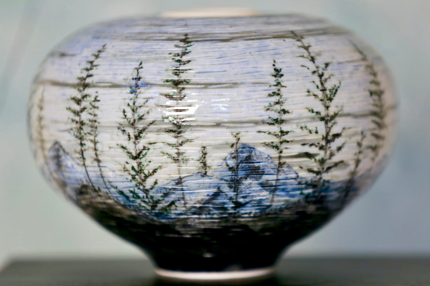 Night Landscape Porcelain Vase
