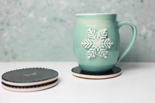 Handmade Butterfly Porcelain Coaster Set