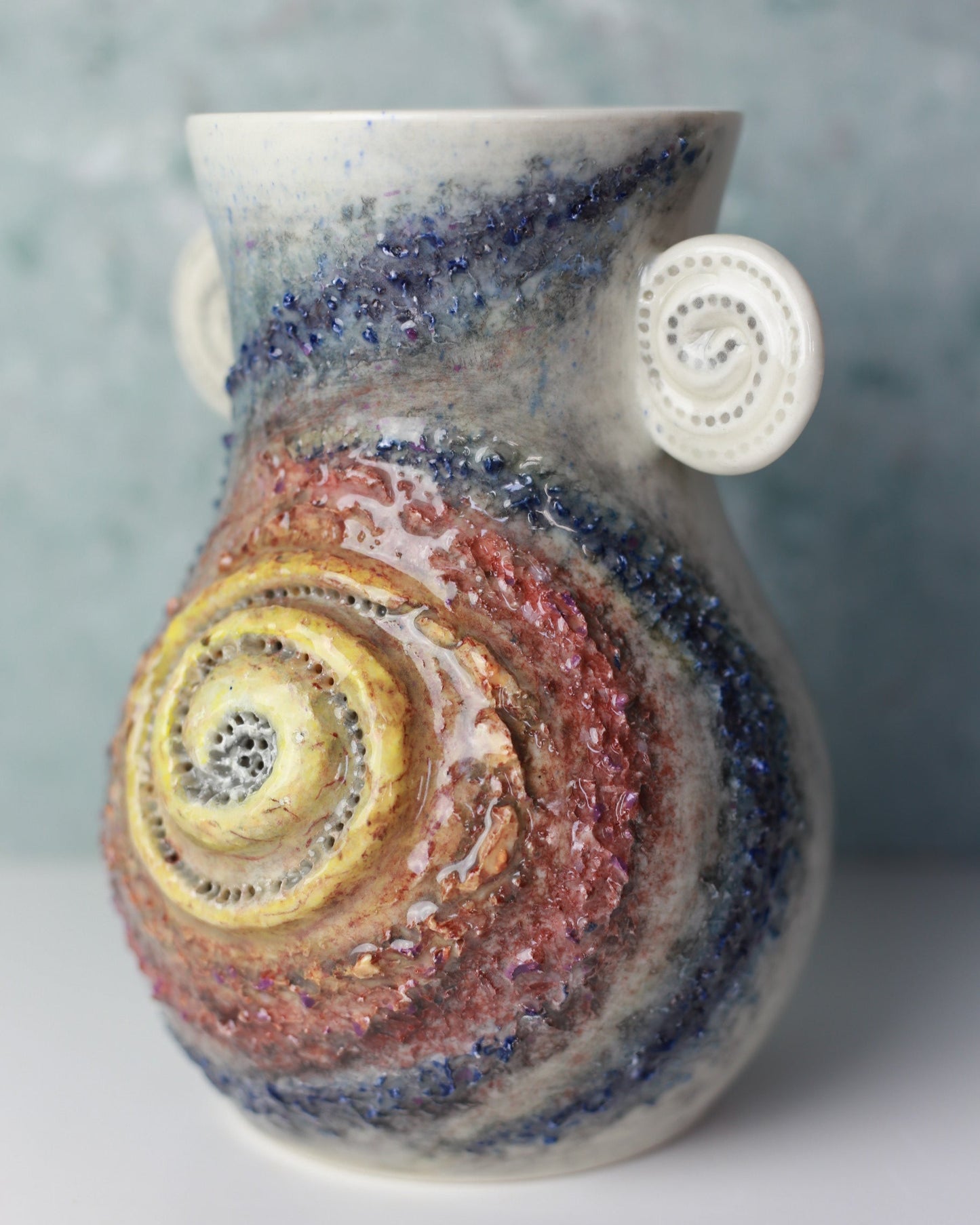 Handmade Porcelain Universe Vase – Symbolic Pottery Inspired by Spirit & Nature