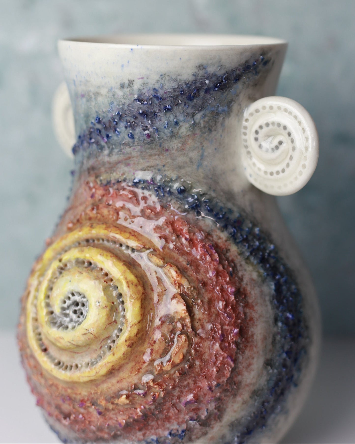 Handmade Porcelain Universe Vase – Symbolic Pottery Inspired by Spirit & Nature