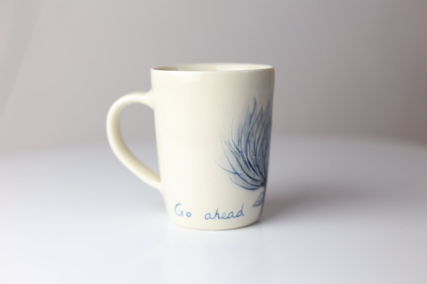 Go ahead and bloom 9 oz porcelain mug #23