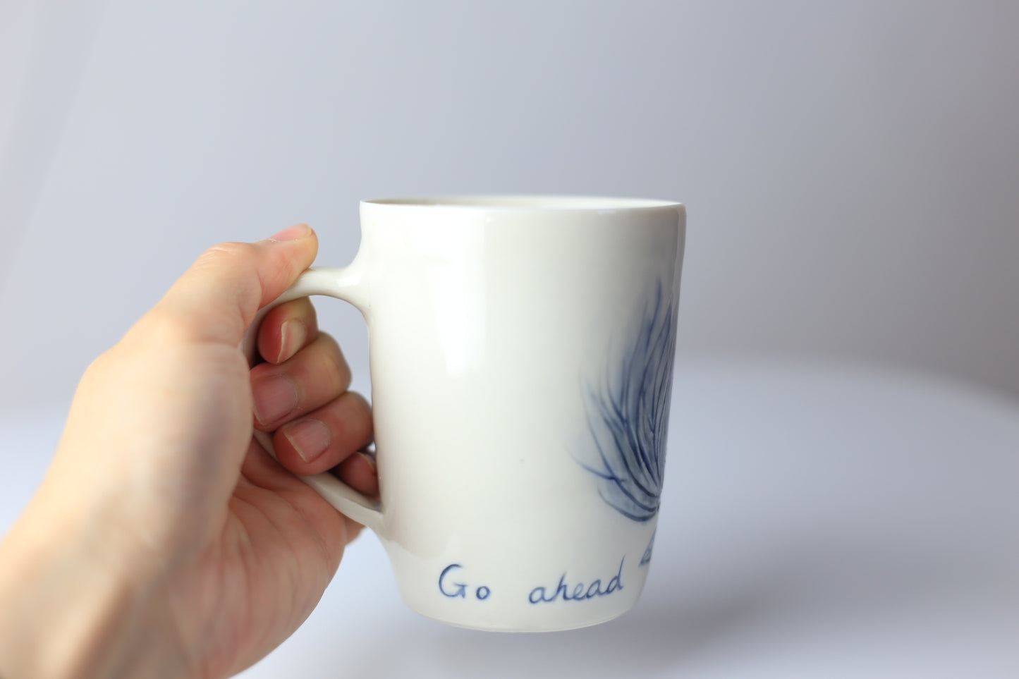 Go ahead and bloom 9 oz porcelain mug #23