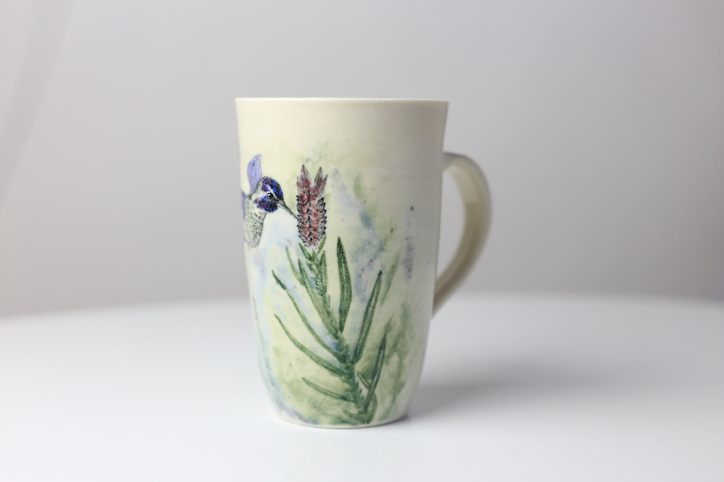 14 oz porcelain mug with humming bird design #16