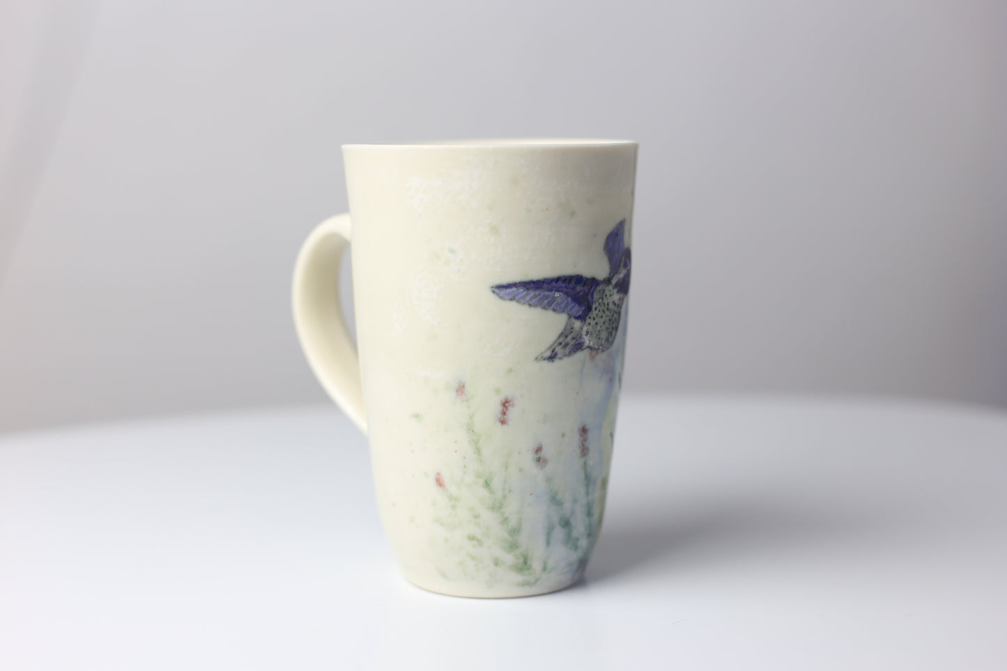 14 oz porcelain mug with humming bird design #16