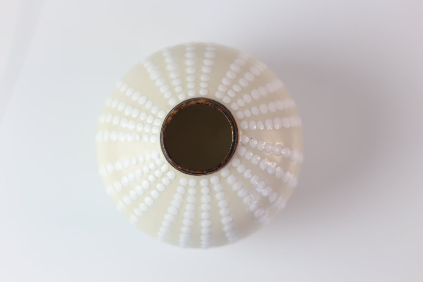 Dotted porcelain vase white