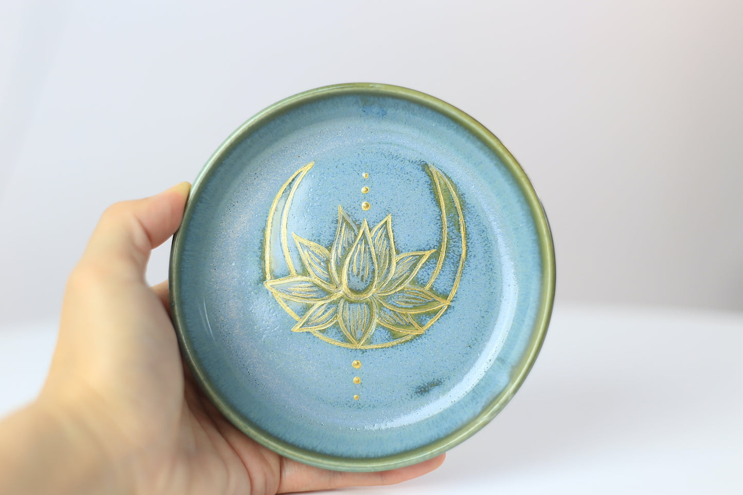 Lotus and moon Jewelry Dish