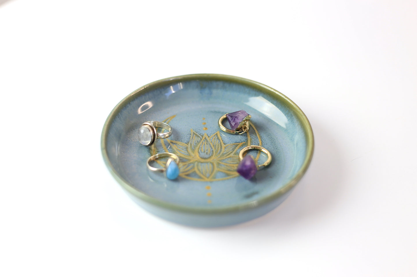 Lotus and moon Jewelry Dish