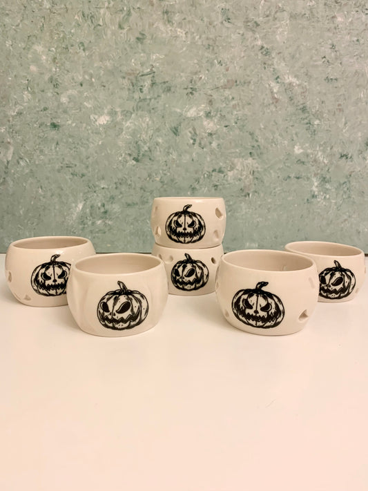 Handmade Halloween Pumpkin Tealight Candle Holders