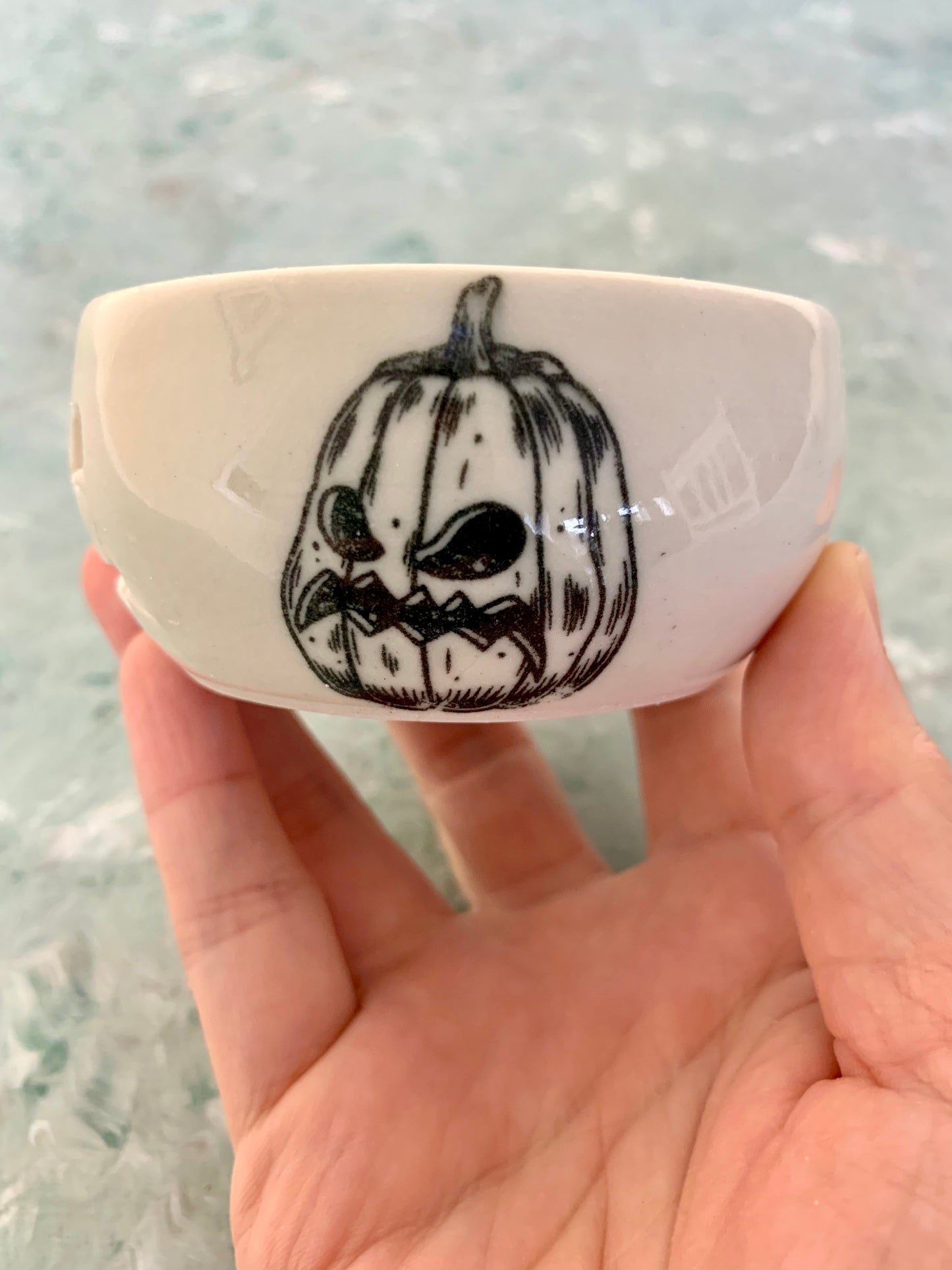 Handmade Halloween Jack O Lanterns Tealight Candle Holders