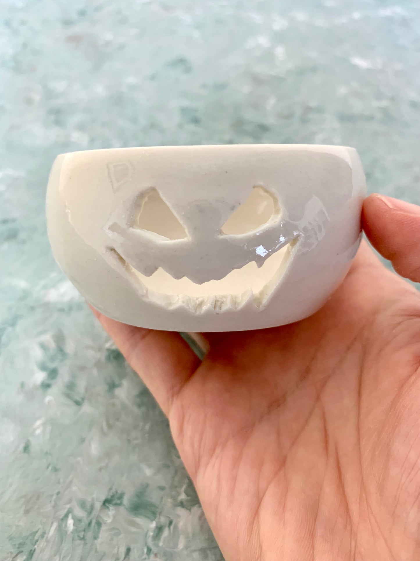 Handmade Halloween Jack O Lanterns Tealight Candle Holders