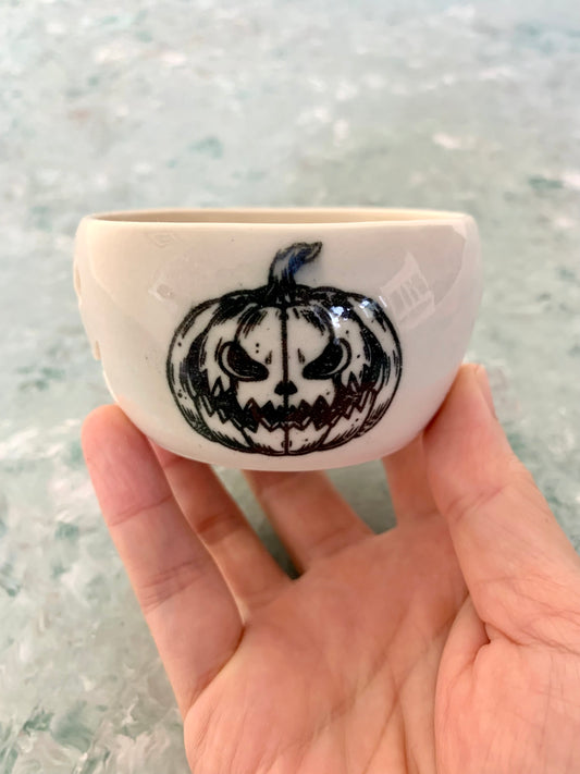 Handmade Halloween Jack O Lanterns Tealight Candle Holders