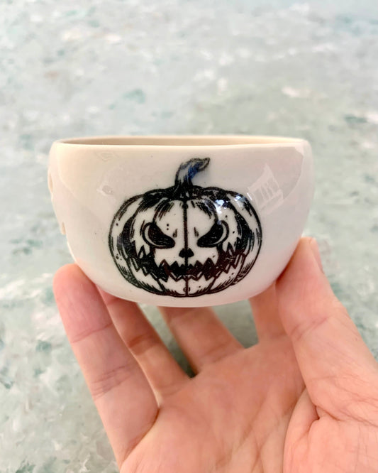 Handmade Halloween Jack O Lanterns Tealight Candle Holders