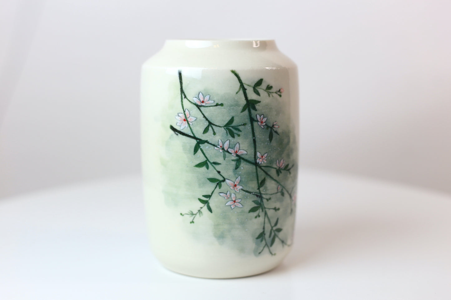 Spring themed Porcelain vase