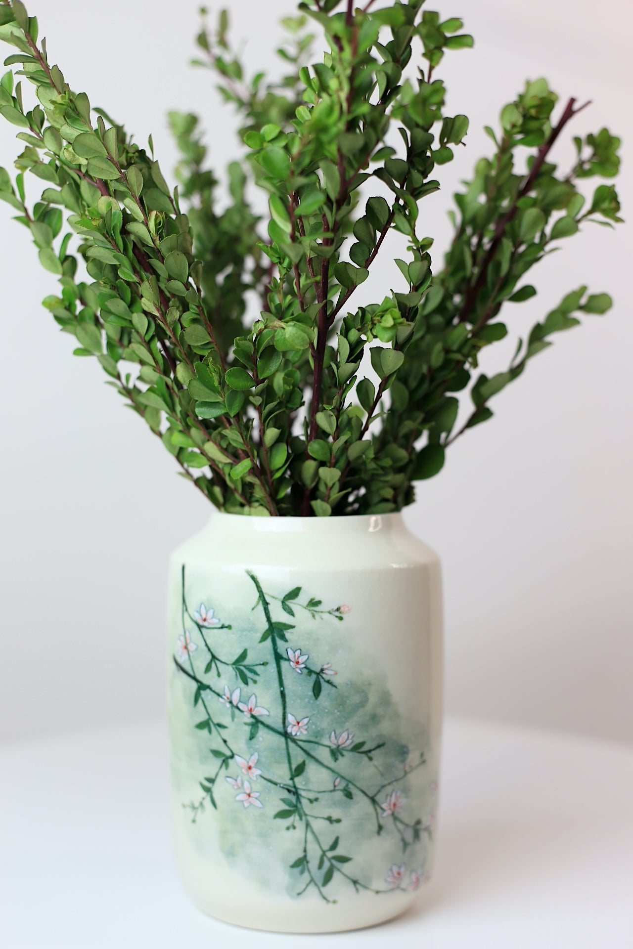 Spring themed Porcelain vase