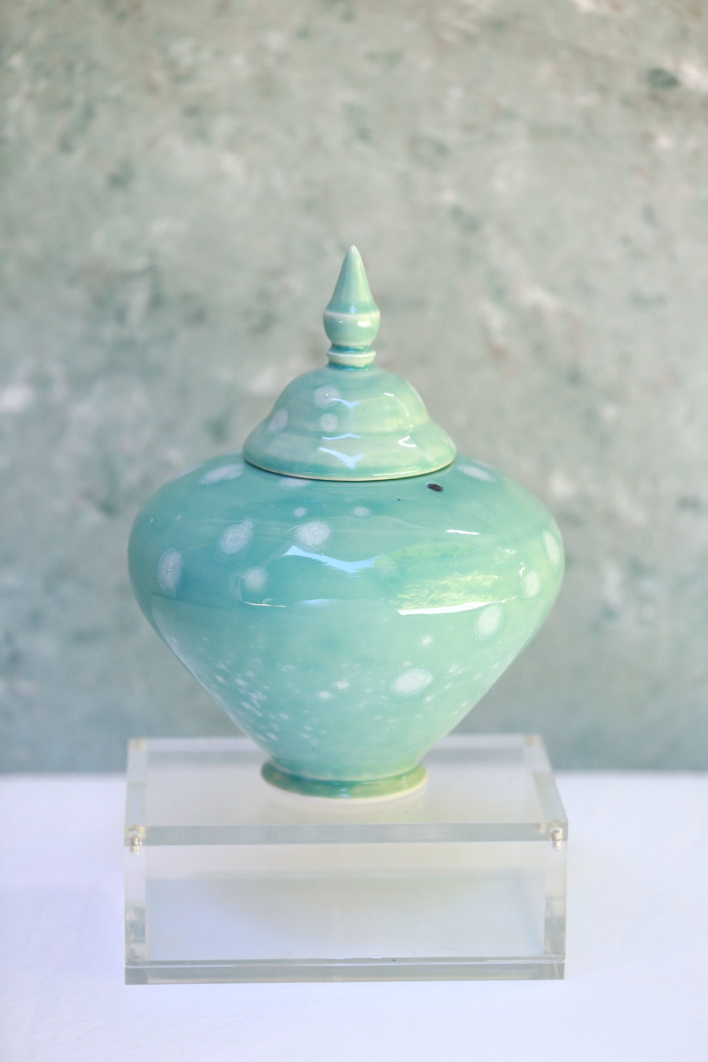 Large Porcelain Jar / Urn in Turquoise