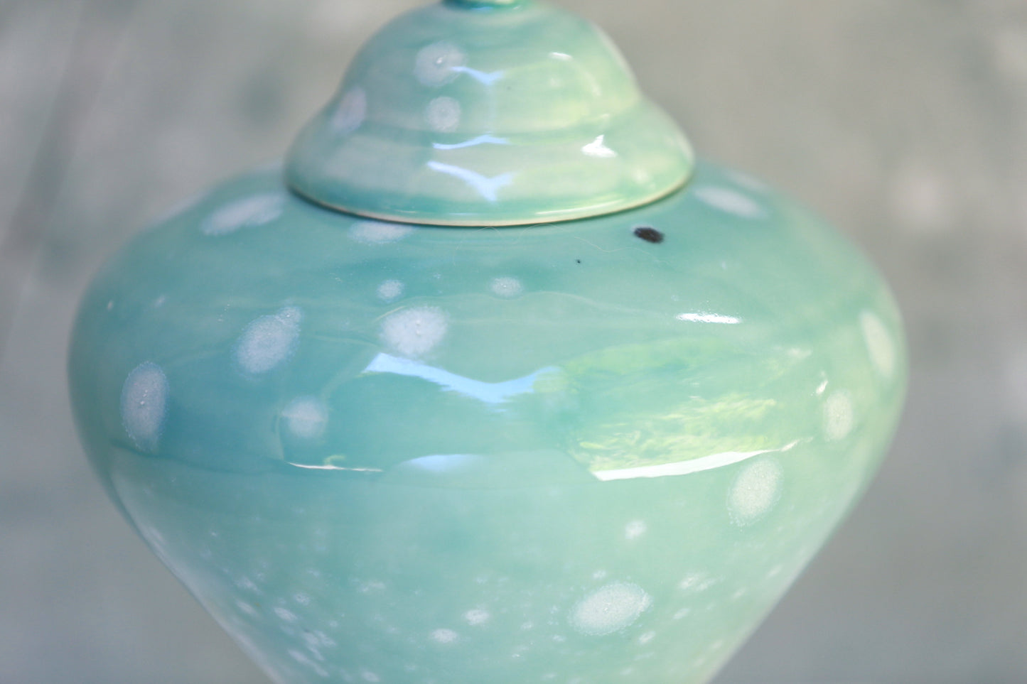 Large Porcelain Jar / Urn in Turquoise