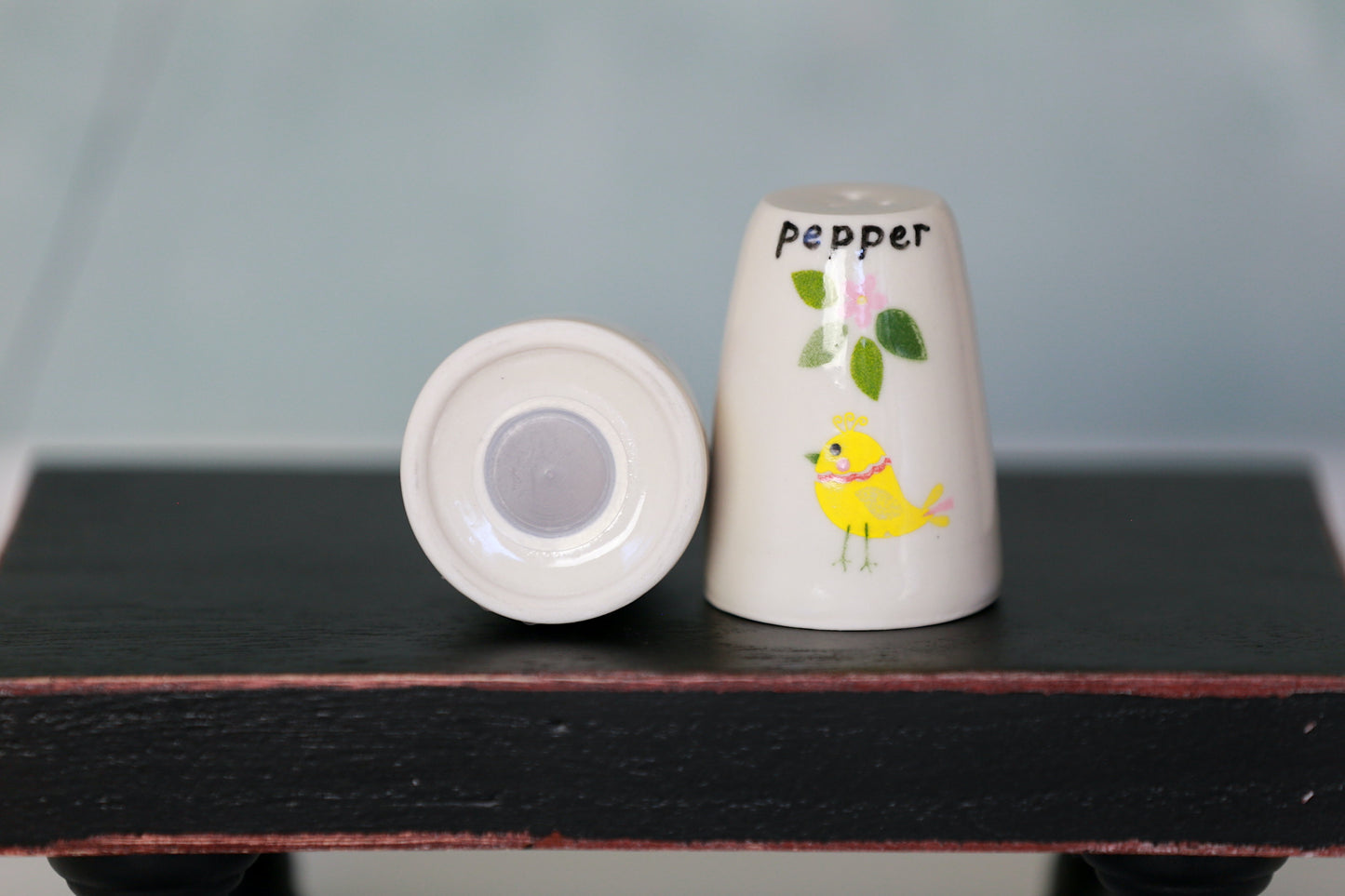 Porcelain Salt and Pepper Shakers with Birds