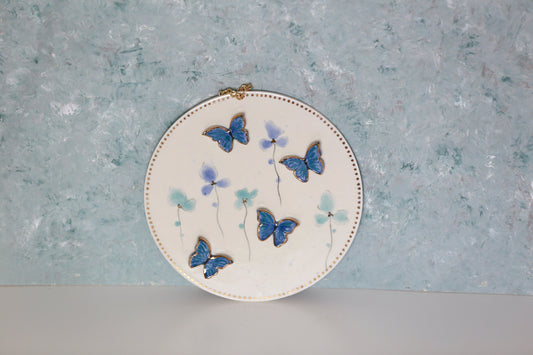 Handmade Wall-hanging Decor with Butterflies and flowers