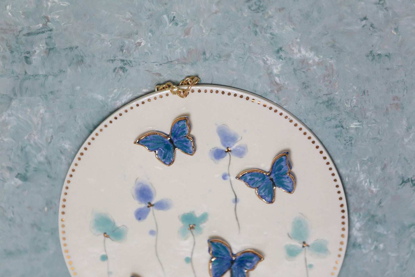 Handmade Wall-hanging Decor with Butterflies and flowers