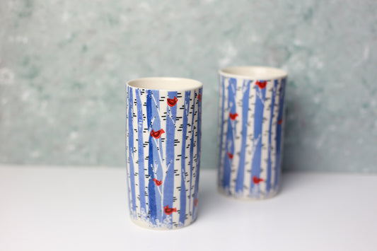 Birch Tree Porcelain Vase