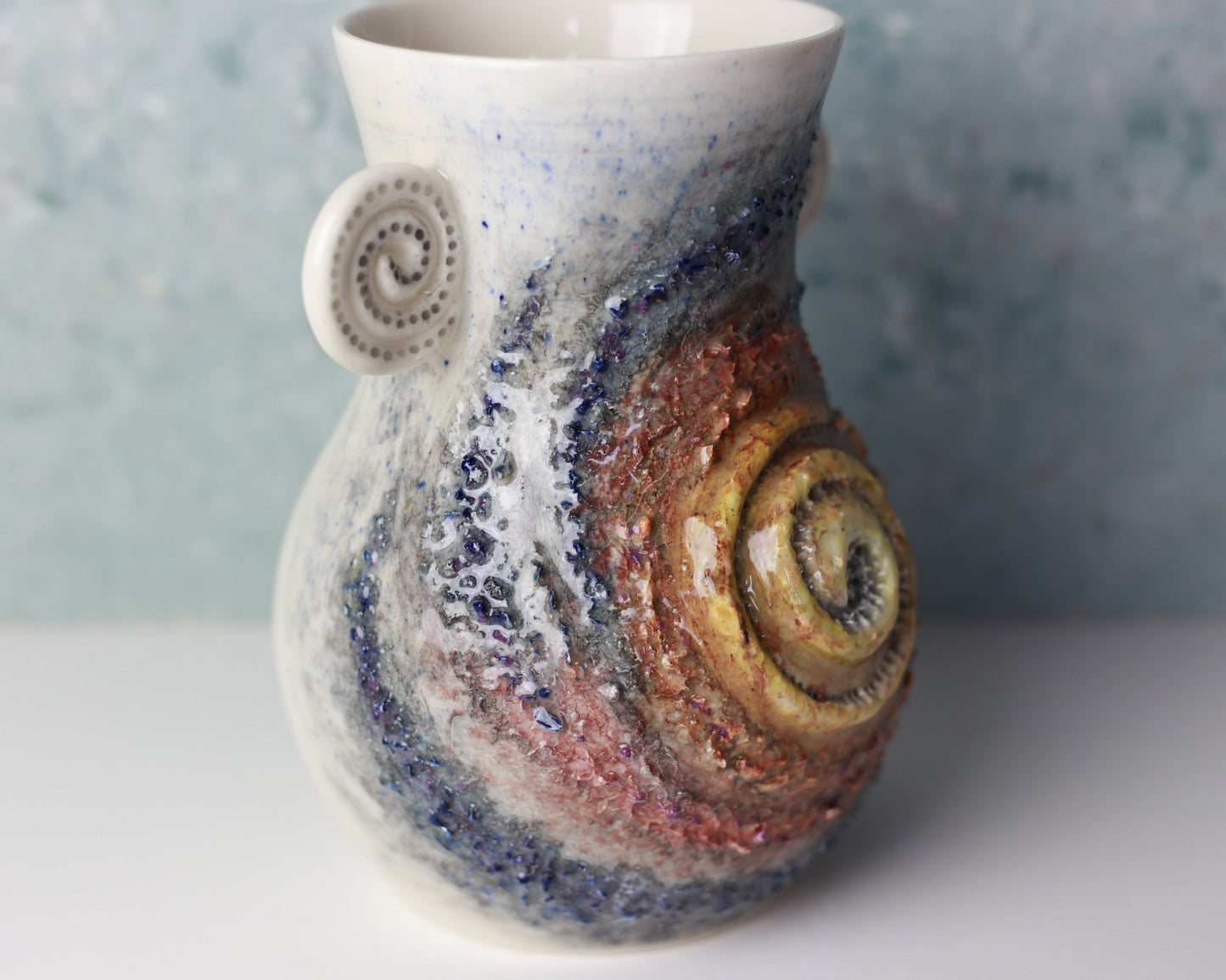 Handmade Porcelain Universe Vase – Symbolic Pottery Inspired by Spirit & Nature