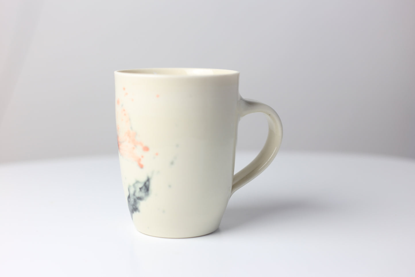 11 oz porcelain mug with watercolor floral design #14